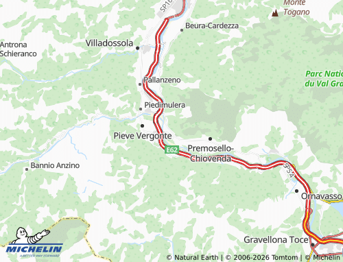 MICHELIN Vogogna map - ViaMichelin