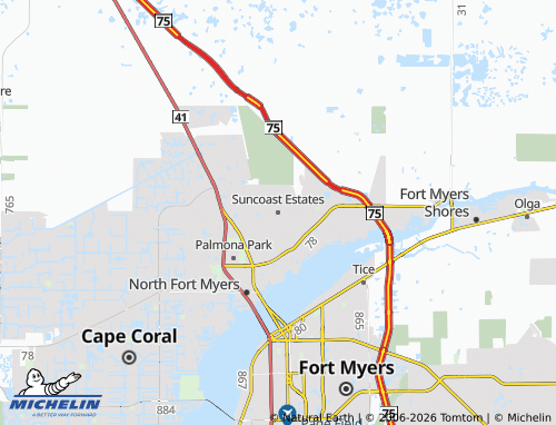 Mappa MICHELIN Suncoast Estates - ViaMichelin