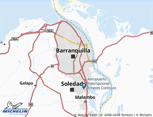 Carte MICHELIN San José - ViaMichelin