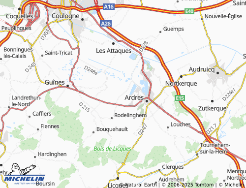 MICHELIN Balinghem map - ViaMichelin