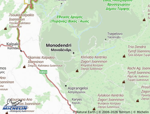 MICHELIN Vitsa map - ViaMichelin