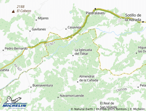 MICHELIN La Iglesuela del Tiétar map - ViaMichelin