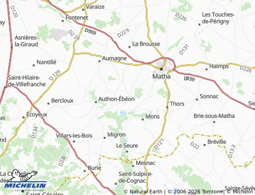 Mapa MICHELIN Courcerac - ViaMichelin