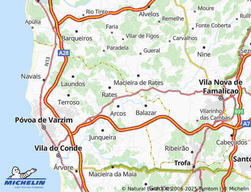 MICHELIN-Landkarte Fontainhas - ViaMichelin