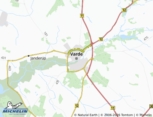 MICHELIN Varde map - ViaMichelin
