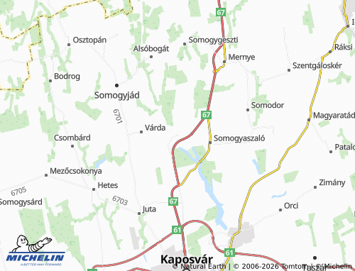 Mapa MICHELIN Magyaregres - ViaMichelin
