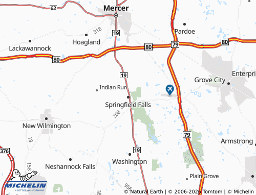 Mappa MICHELIN Springfield Falls - ViaMichelin