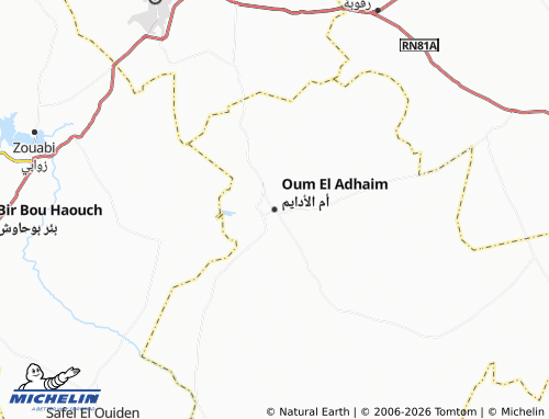 Carte MICHELIN Oum El Adhaim - ViaMichelin