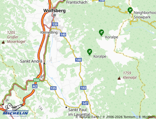 MICHELIN Sankt Ulrich map - ViaMichelin