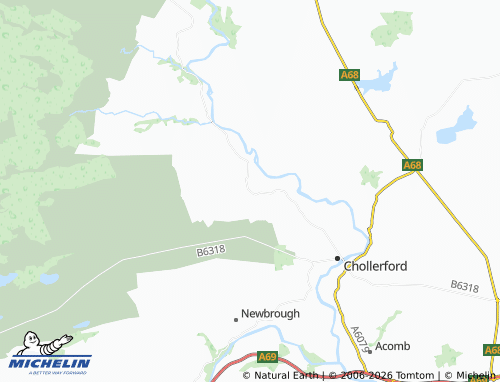 Carte MICHELIN Simonburn - ViaMichelin