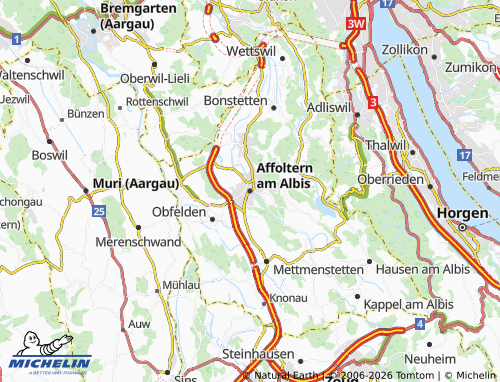 Mapa MICHELIN Affoltern am Albis - ViaMichelin