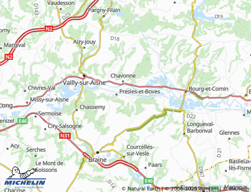 Carte MICHELIN Cys-la-Commune - ViaMichelin