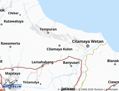 MICHELIN Cilamaya Kulon map - ViaMichelin