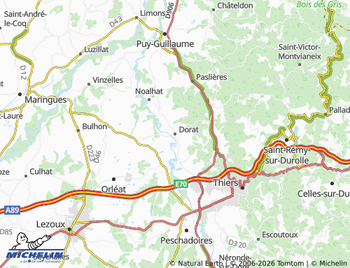 Carte MICHELIN Dorat - ViaMichelin