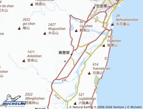 Kaart MICHELIN Shòufēng Xiāng - ViaMichelin