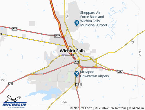Carte MICHELIN Wichita Falls - ViaMichelin
