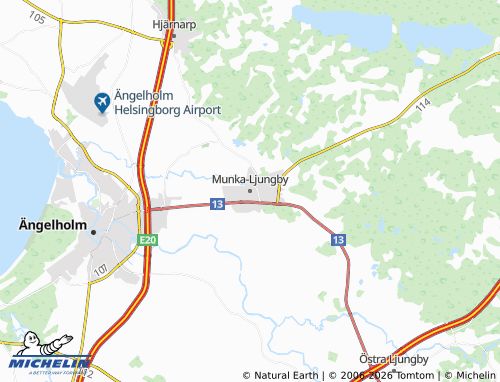 Carte MICHELIN Munka-Ljungby - ViaMichelin