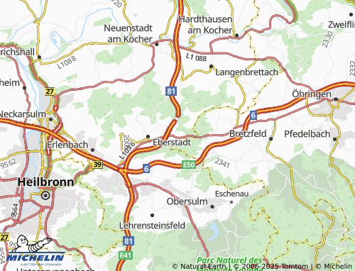 MICHELIN-Landkarte Tierbach - ViaMichelin