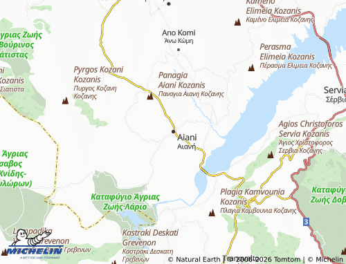MICHELIN Aiani map - ViaMichelin