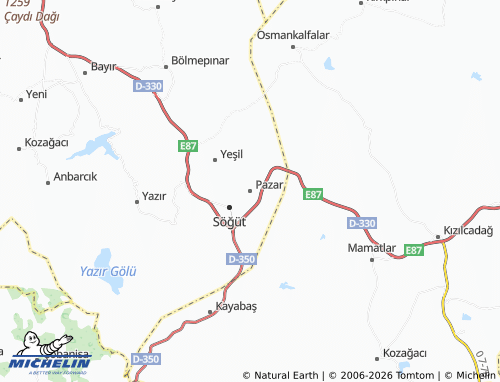 MICHELIN Pazar map - ViaMichelin