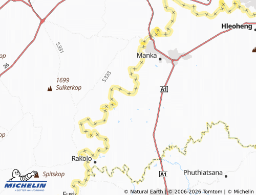MICHELIN Ha Mohlokaqala map - ViaMichelin