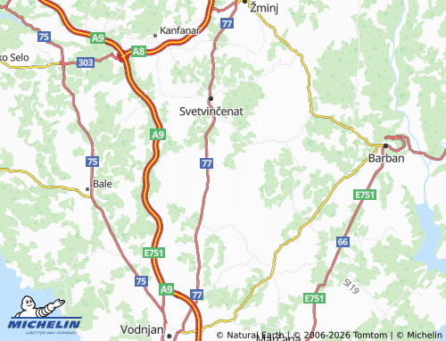 MICHELIN-Landkarte Štokovci - ViaMichelin
