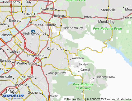 MICHELIN Kalamunda map - ViaMichelin