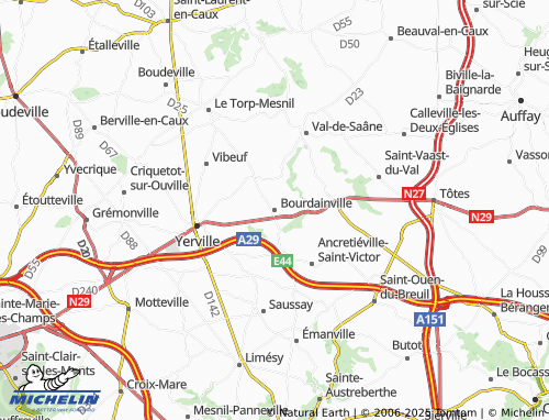 MICHELIN Bourdainville map - ViaMichelin
