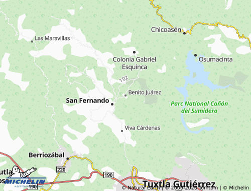 MICHELIN Benito Juárez map - ViaMichelin