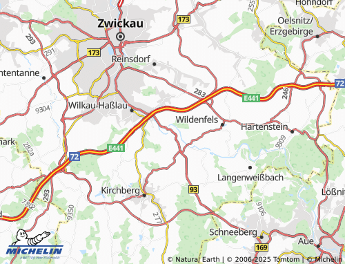 MICHELIN Silberstraße map - ViaMichelin