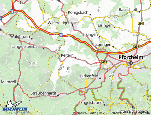 Mapa MICHELIN Keltern - ViaMichelin