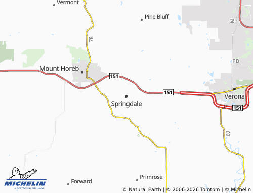 Mappa MICHELIN Springdale - ViaMichelin