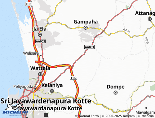 MICHELIN Kirillawala West map - ViaMichelin