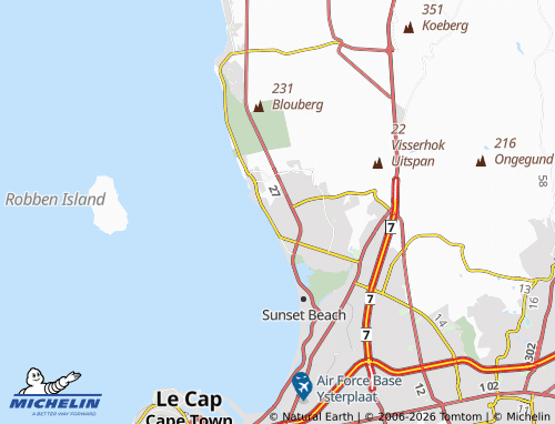 Mapa MICHELIN West Beach - ViaMichelin