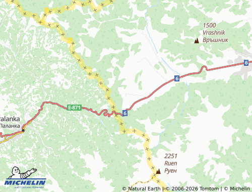 Kaart MICHELIN Gyueshevo - ViaMichelin