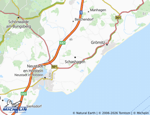 MICHELIN Schashagen map - ViaMichelin