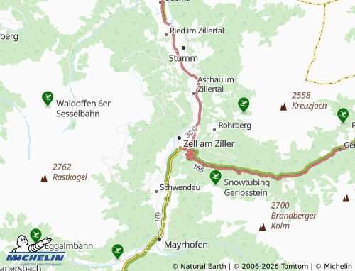 MICHELIN Zellbergeben map - ViaMichelin