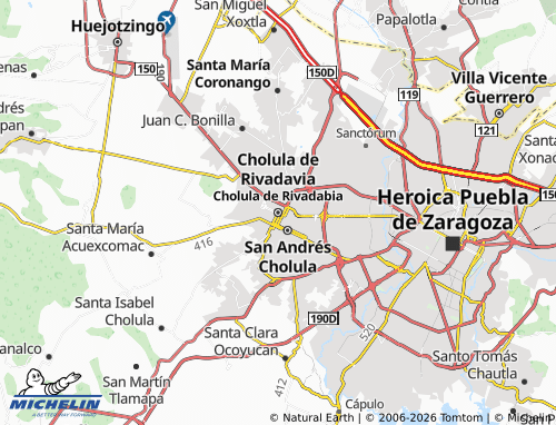 MICHELIN Cholula de Rivadabia map - ViaMichelin