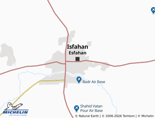 Mapa MICHELIN Isfahan - ViaMichelin