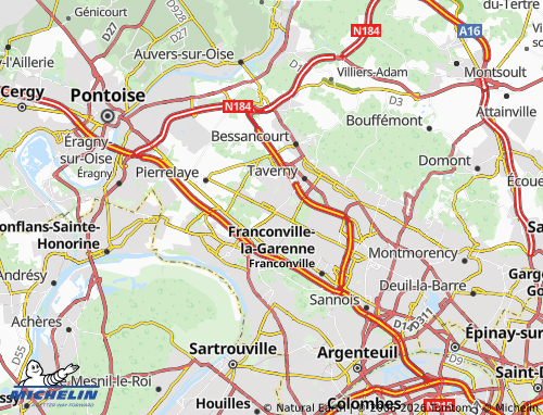 MICHELIN-Landkarte Beauchamp - ViaMichelin