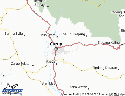MICHELIN Curup Timur map - ViaMichelin