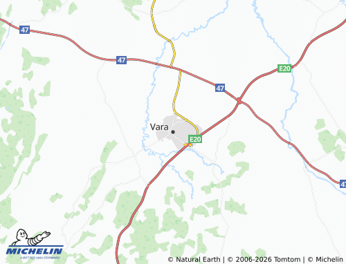 Carte MICHELIN Vara - ViaMichelin