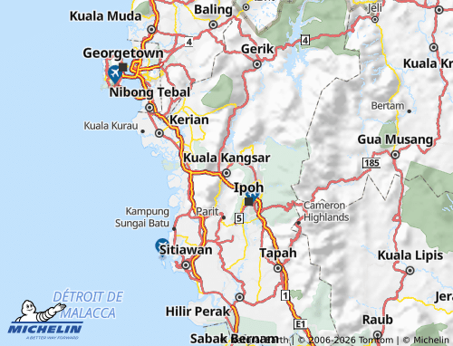 MICHELIN Kuala Kangsar map - ViaMichelin