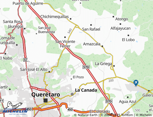 MICHELIN Zibata, Zona Acacia map - ViaMichelin