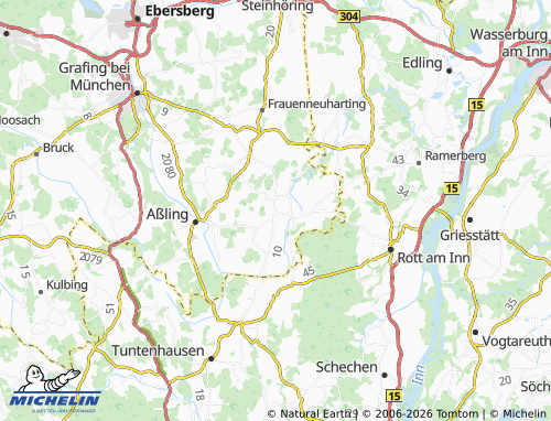 MICHELIN Emmering map - ViaMichelin