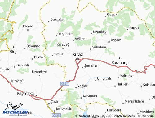 MICHELIN Kiraz map - ViaMichelin