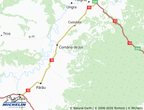 Mapa MICHELIN Comana De Sus - ViaMichelin