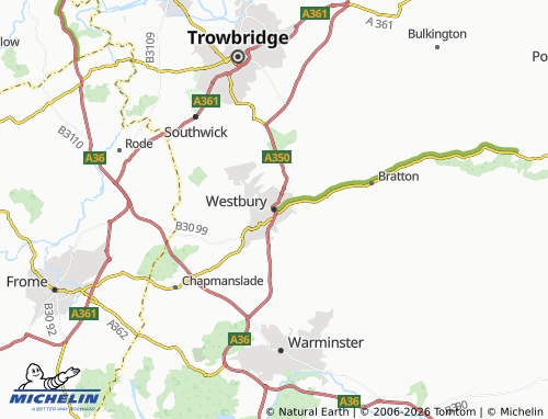 MICHELIN Westbury map - ViaMichelin