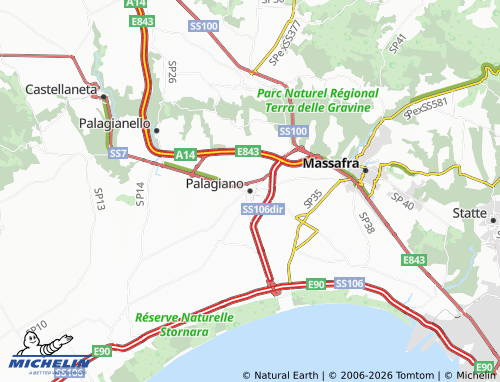 MICHELIN Palagiano map - ViaMichelin