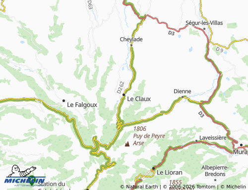 Carte MICHELIN Le Claux - ViaMichelin